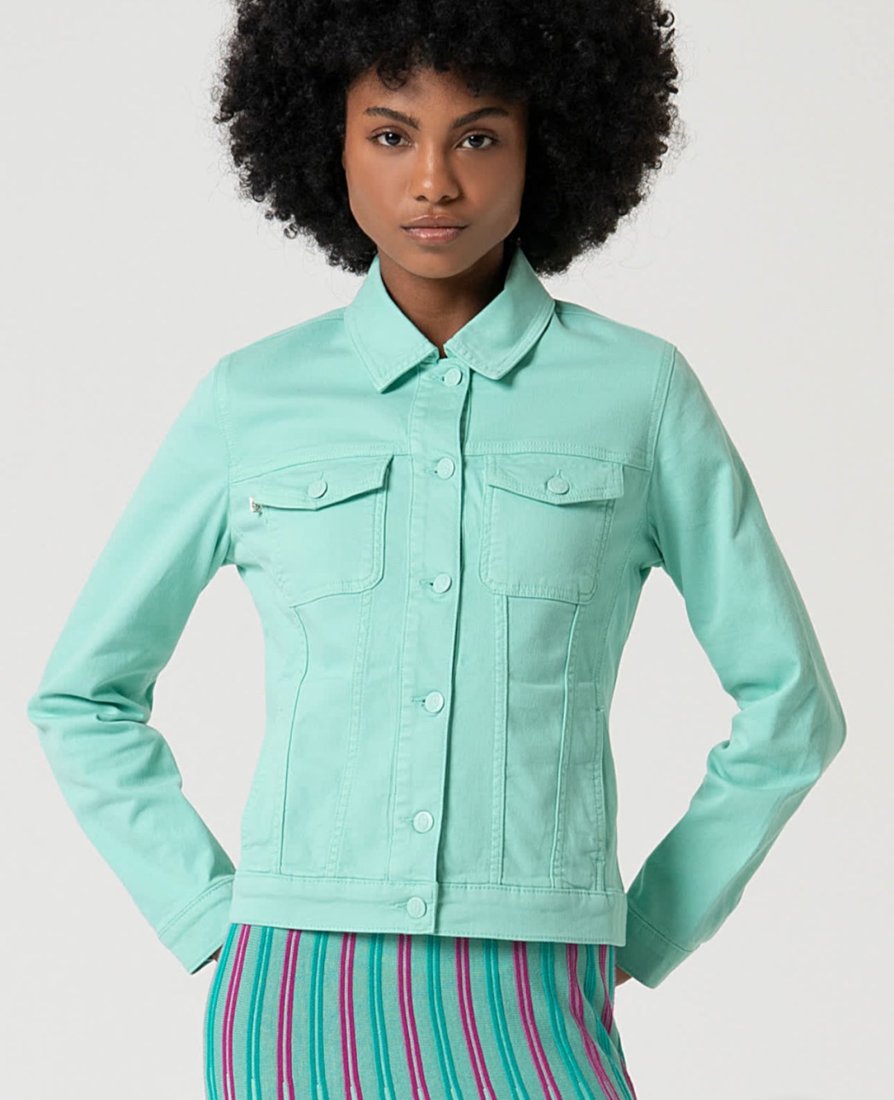 Surkana Jodie Aqua Denim Jacket