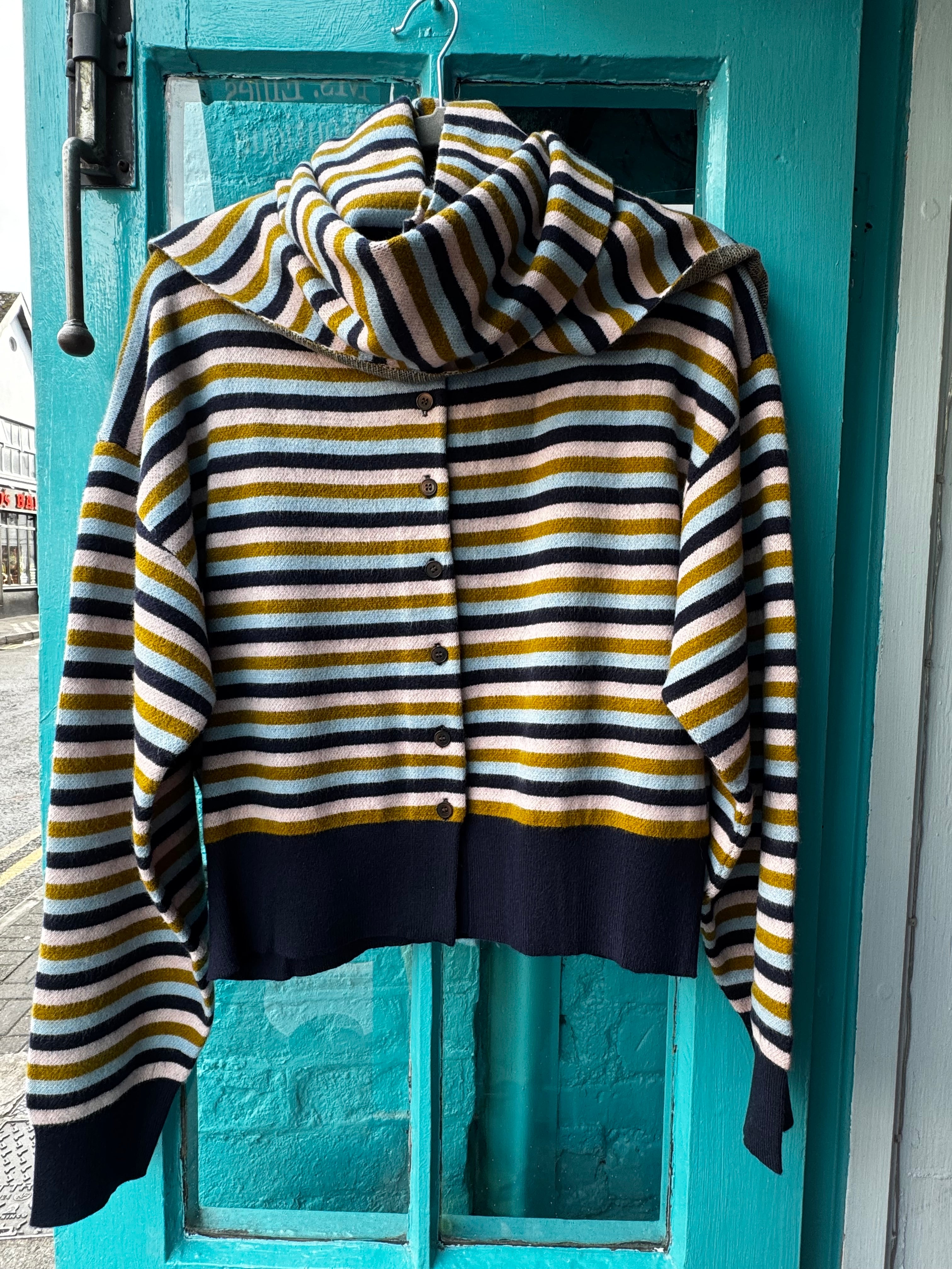 FRNCH Stripe cardi & scarf