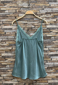 Choklate lace camisole Aqua