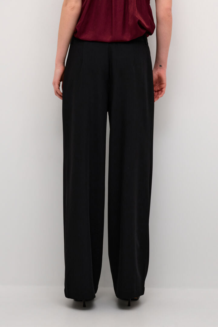 CREAM Bito Wide Leg Trousers Black