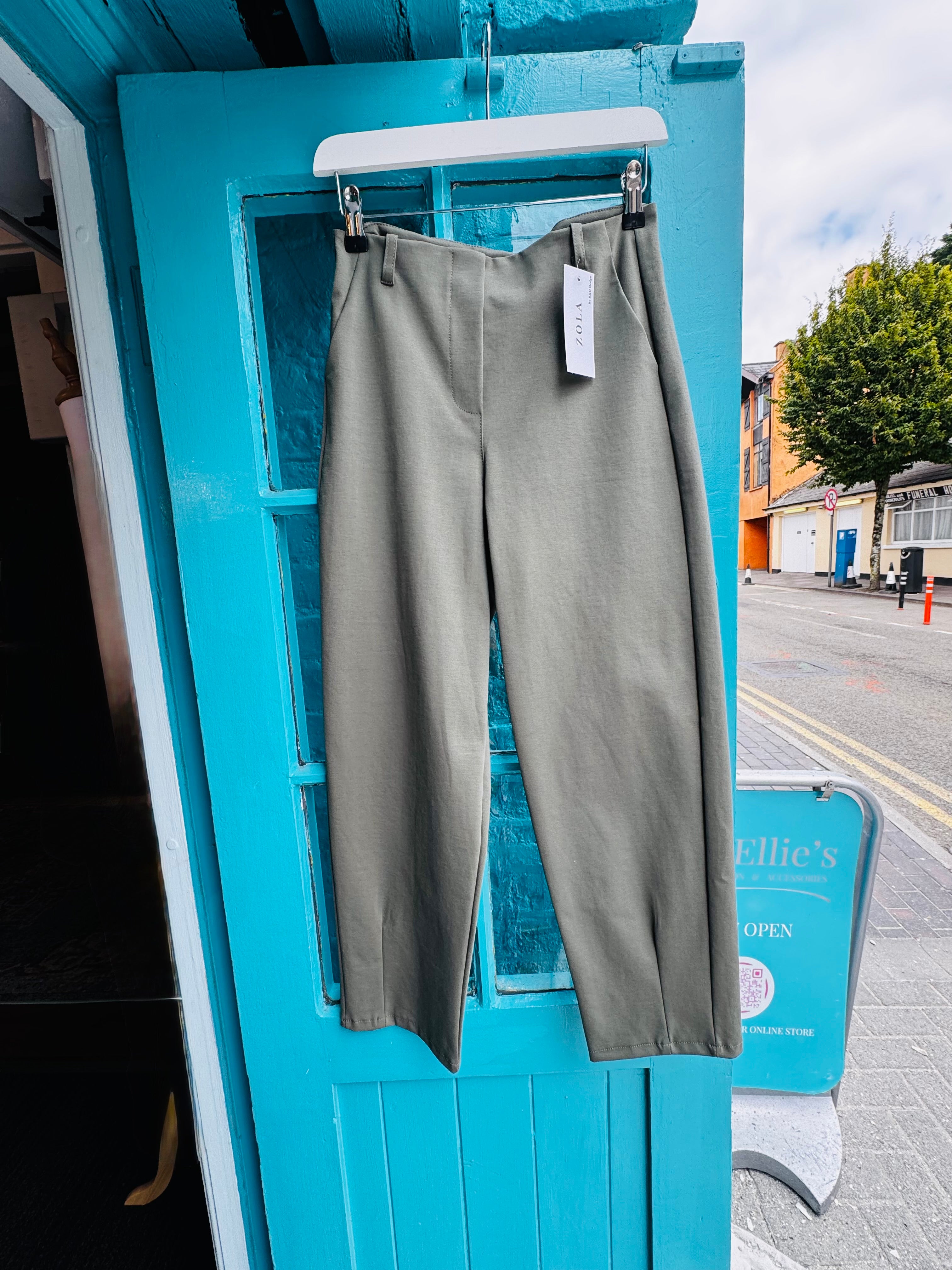 Zola Pin Tuck Trousers Khaki