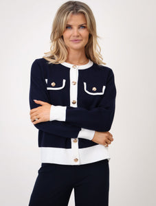 Kate & Pippa Coco knit Cardi Navy