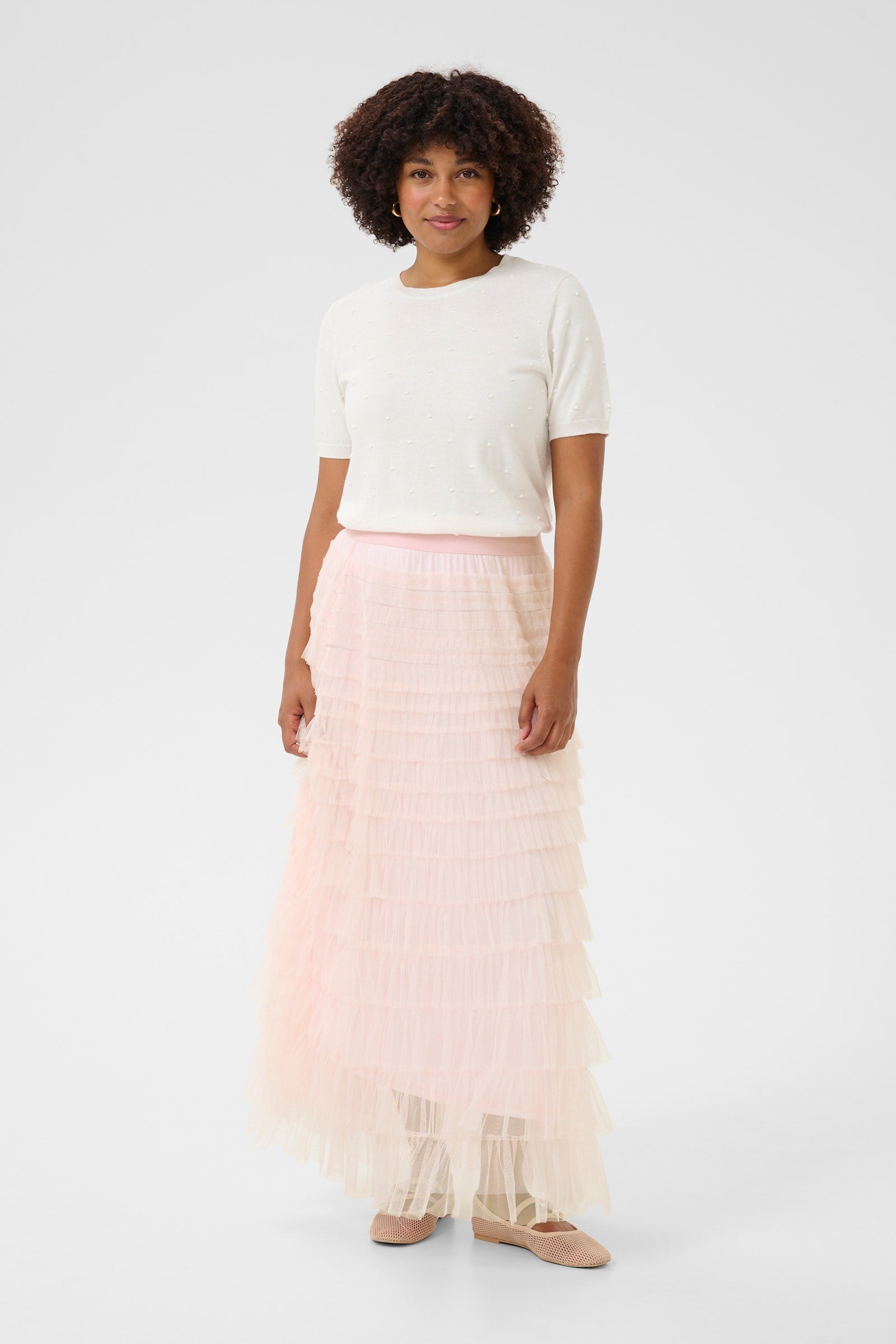 CREAM Eta Tulle Skirt pink
