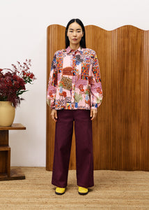 FRNCH Pink Vera Print Shirt