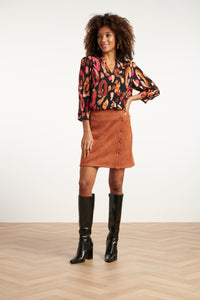 Smashed Lemon Black & Pink Animal top