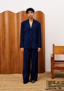 FRNCH Navy Wide Leg Trousers