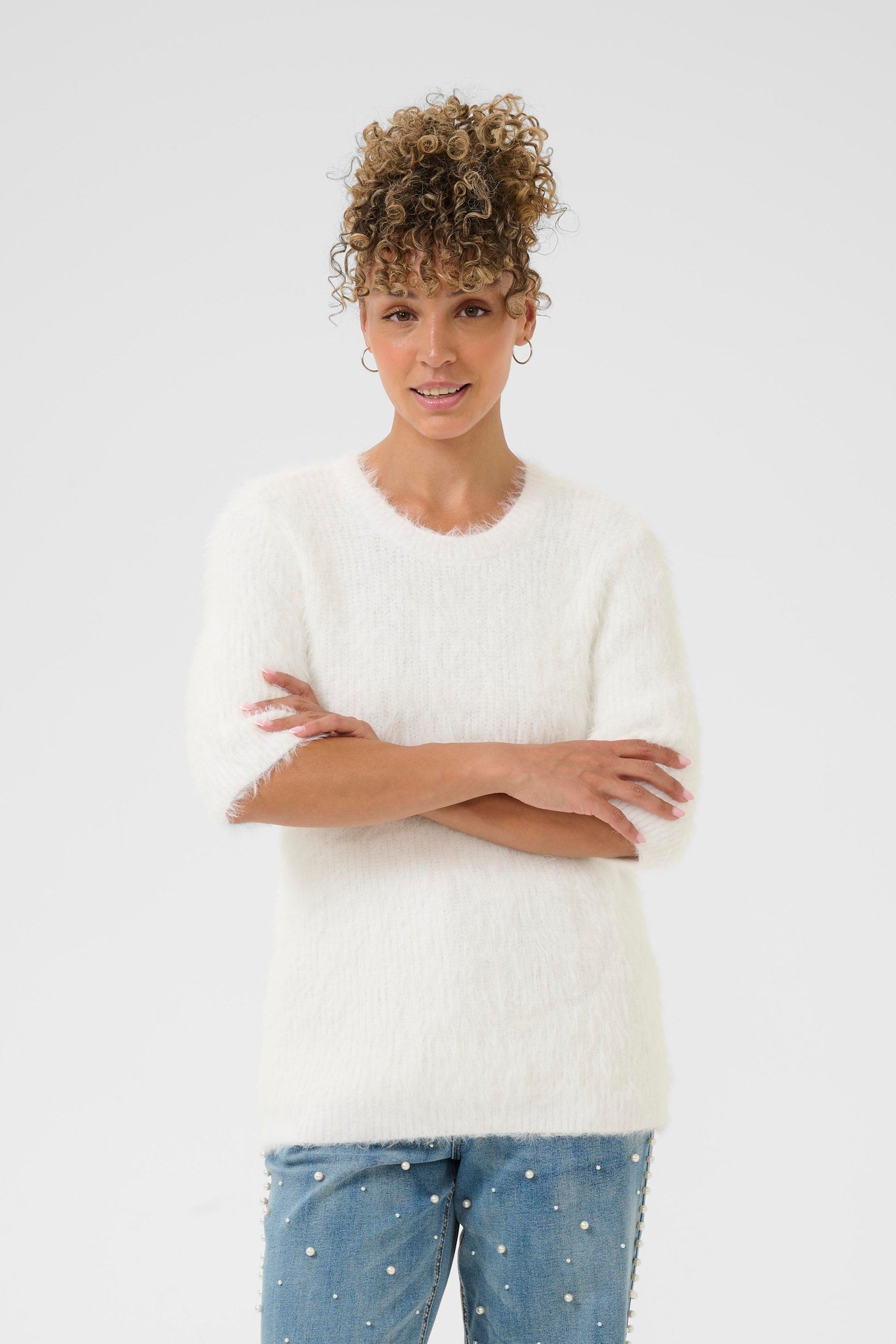 CREAM Lini Whisper White Jumper