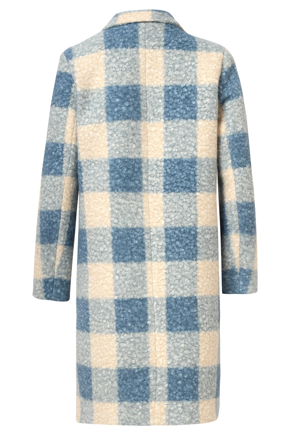Smashed Lemon Tori Boucle Coat Blue