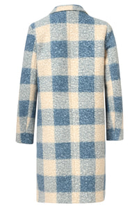 Smashed Lemon Tori Boucle Coat Blue