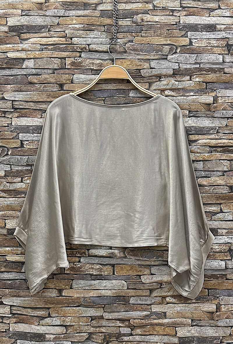 Alicia top in Taupe
