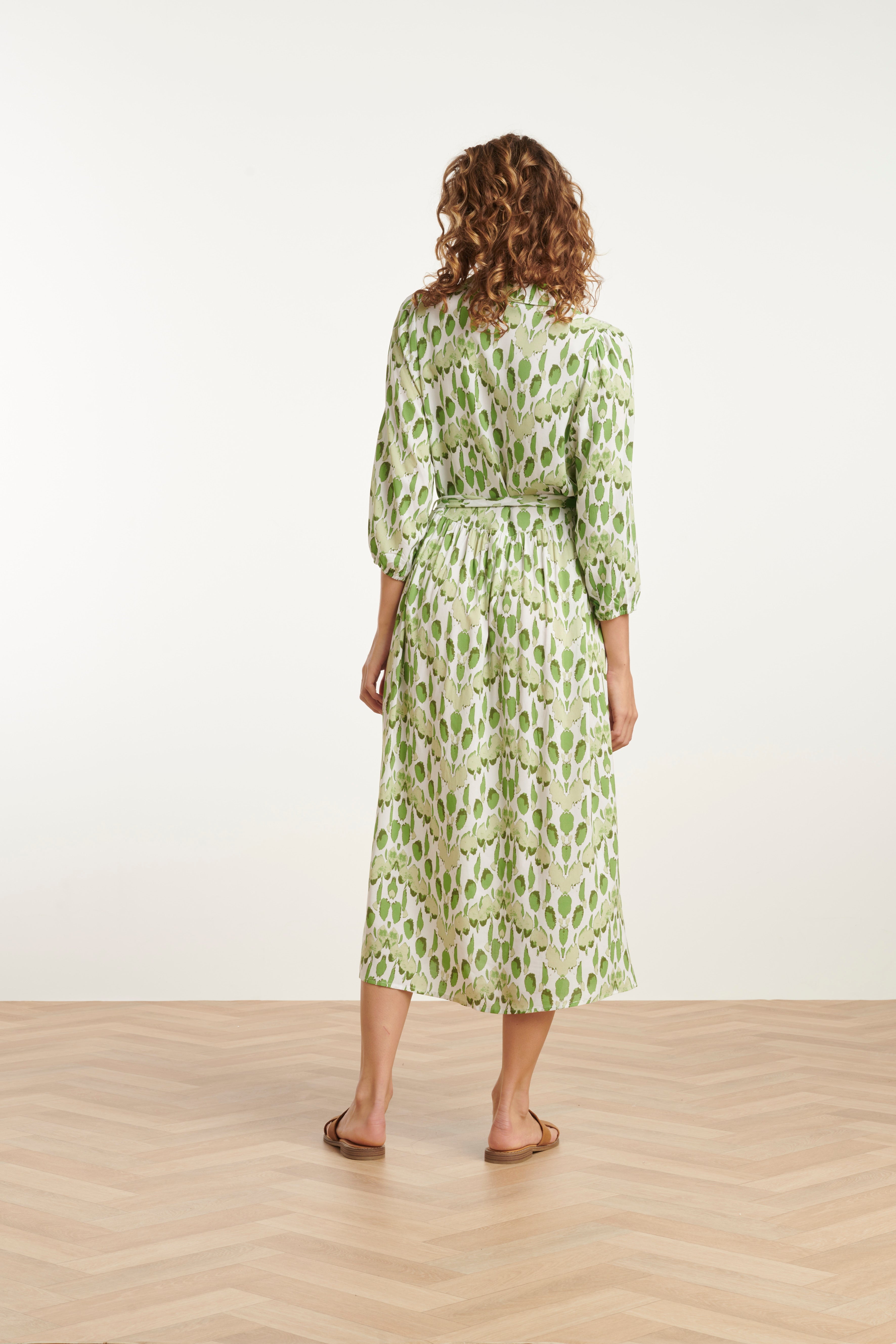 Smashed Lemon Green Print Dress