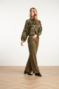 Smashed Lemon Animal print satin shirt