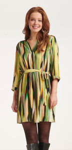 Smashed Lemon Green Print Dress