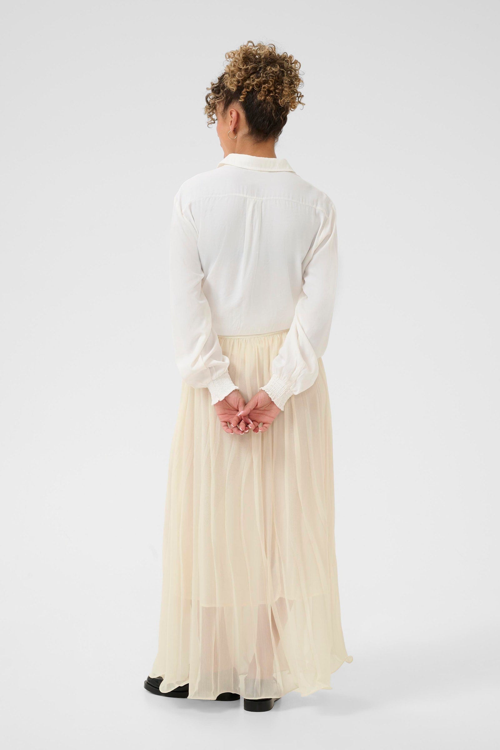 CREAM Flake Skirt Whisper white