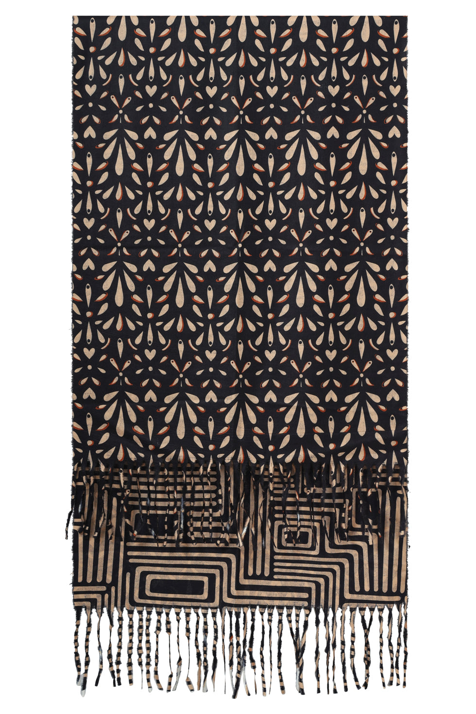 Smashed Lemon Black/Camel scarf