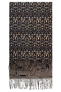 Smashed Lemon Black/Camel scarf