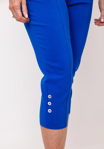Capri pants Cobalt with detail