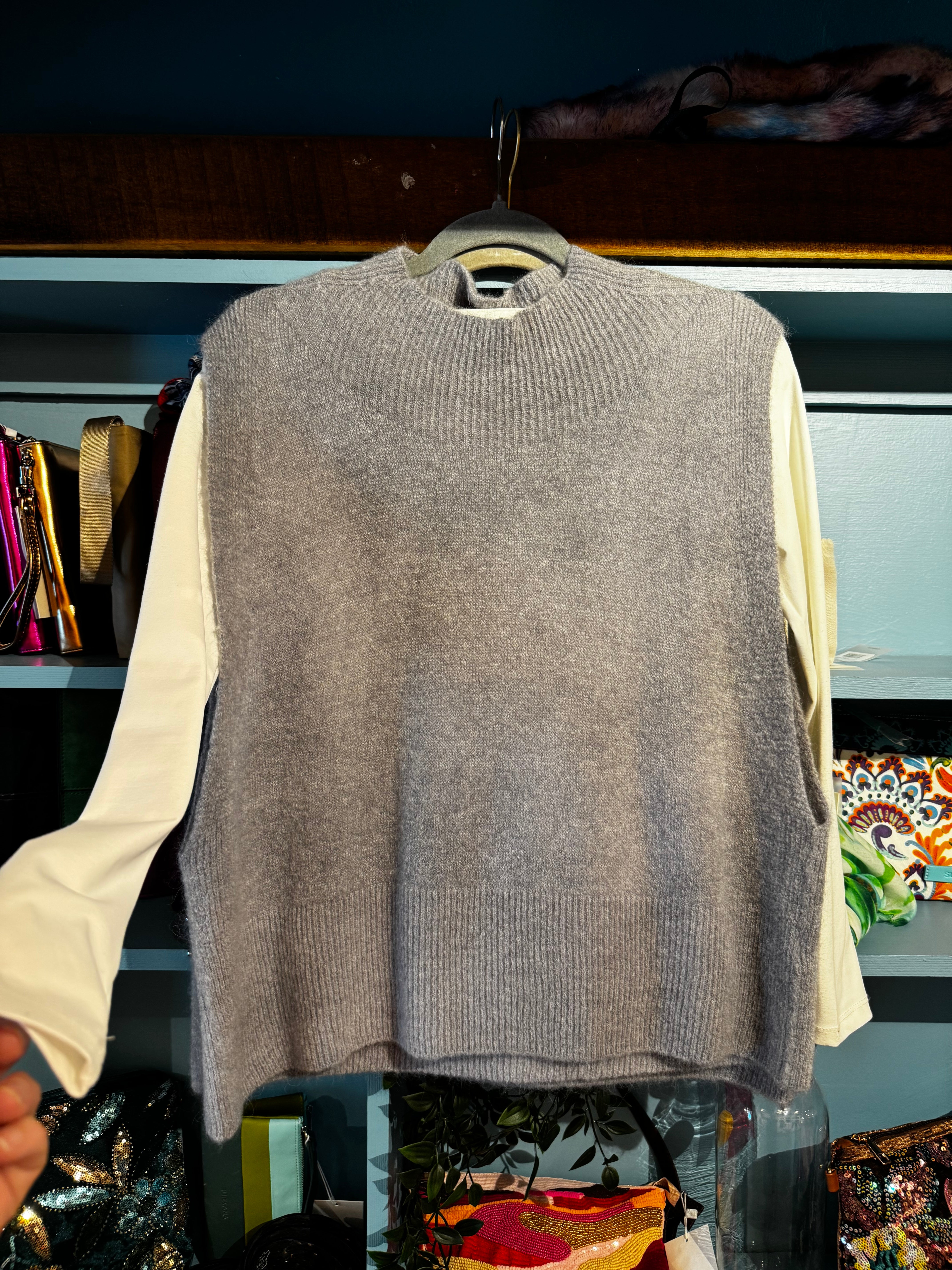 Zola Grey Sleeveless jumper