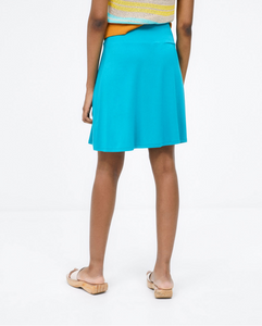 Surkana turquoise short flared skirt