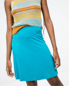 Surkana turquoise short flared skirt