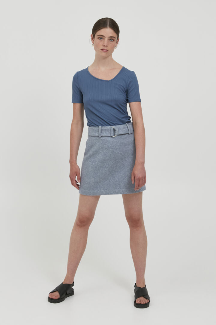 Blue grey skirt